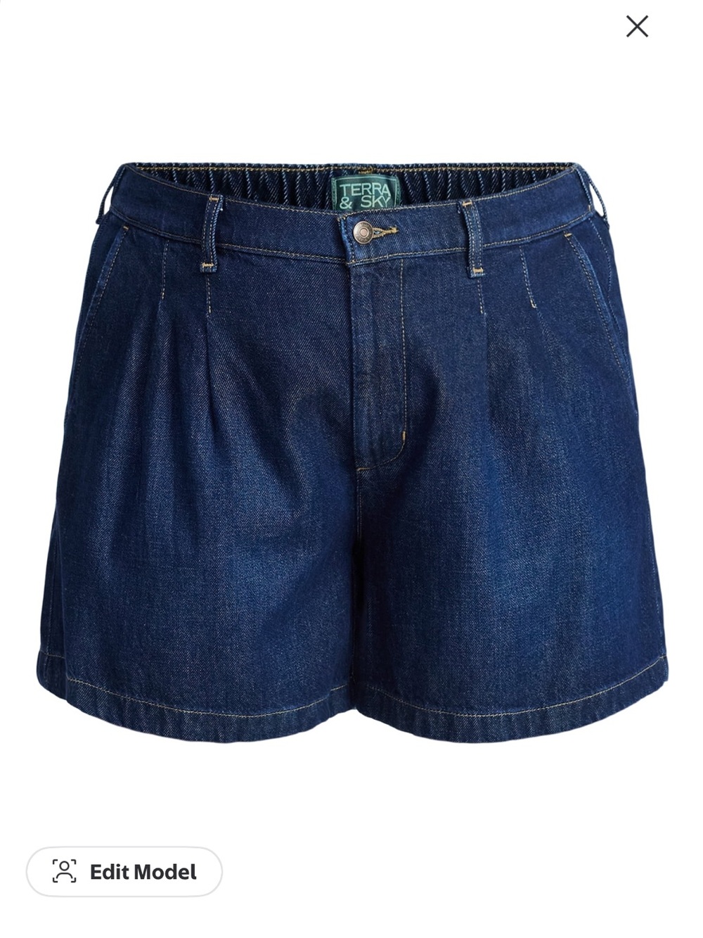 Dark Wash Drapey Shorts